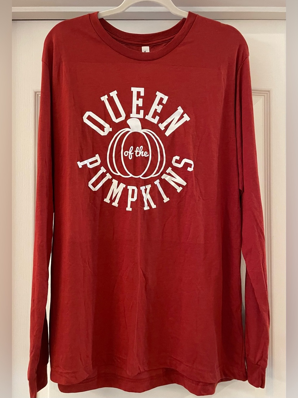 Queen of the Pumpkins Long-Sleeve Tee - Red Size XL